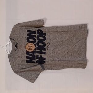 NWT Men's K1X Graphic Basketball Tee  'Nation of Hoop' Size M Grey / Black
